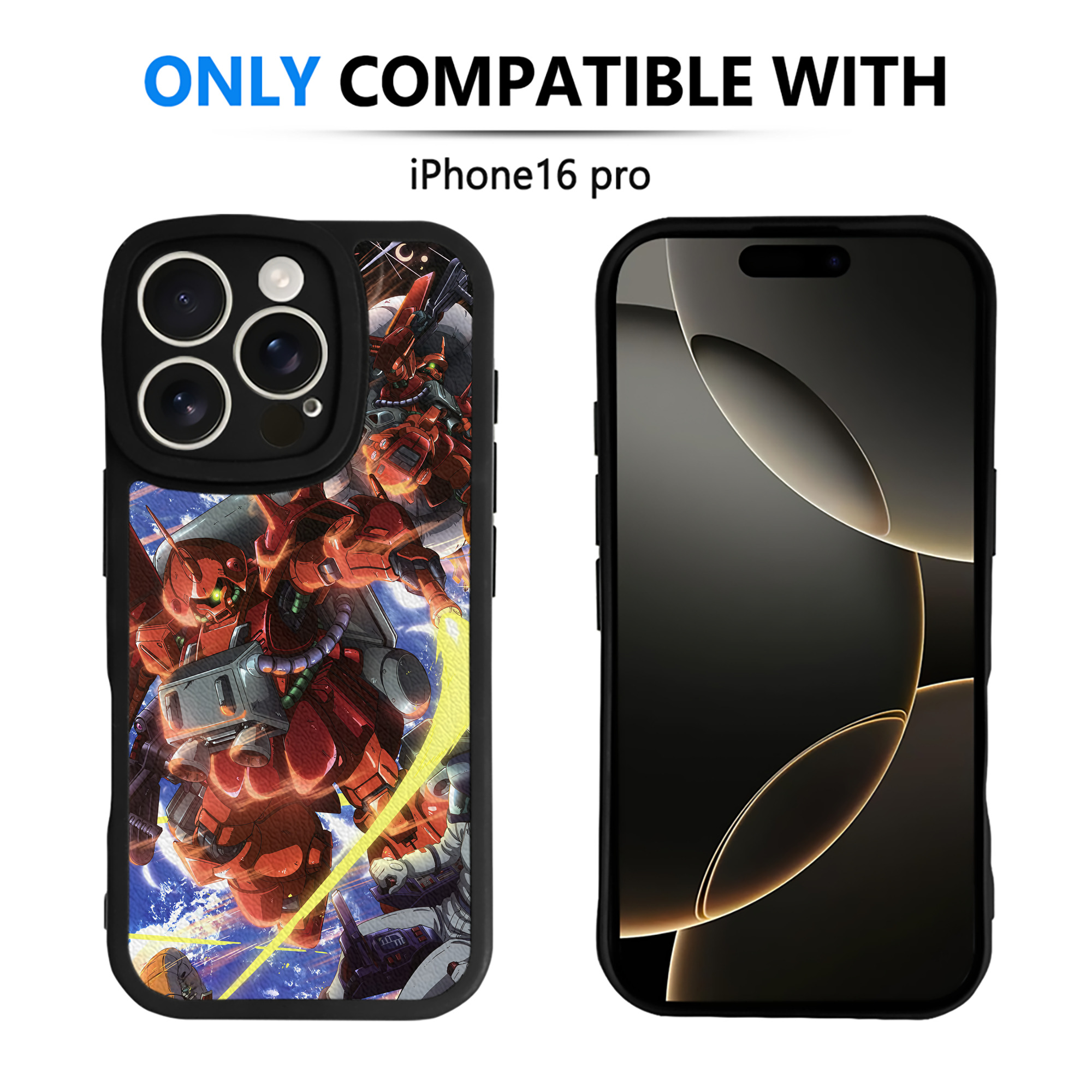 （画像用） 機動戦士ガンダム Mobile Suit Gundam 【iPhone 16シリーズ対応】シリコンスマホケース（レザー調） 材質：シリコン